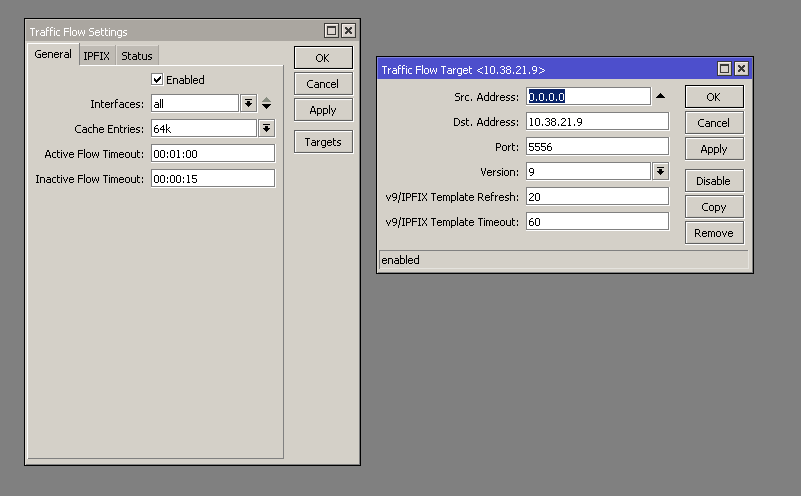 Configuración netflow MikroTik